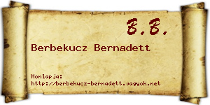 Berbekucz Bernadett névjegykártya